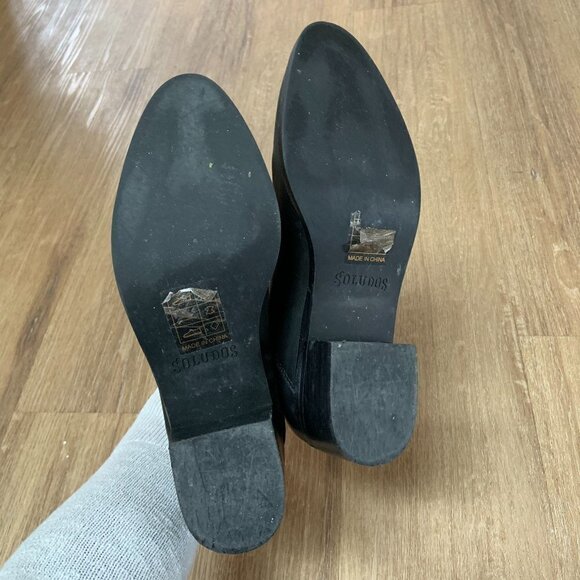 🪅 SOLUDOS 'Marfa' leather women ankle boots almond toe fall  size 7.5 US - Picture 4 of 4